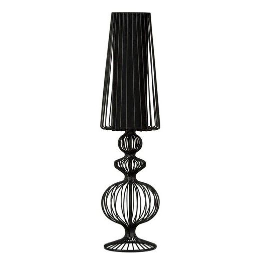 czarna lampa stołowa z abażurem aranżacja moden classic