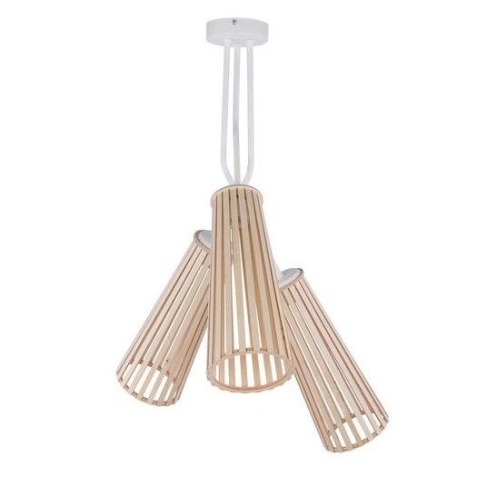 drewniana lampa sufitowa ażurowa