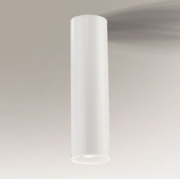 Długa lampa tuba natynkowa Kobe - biała