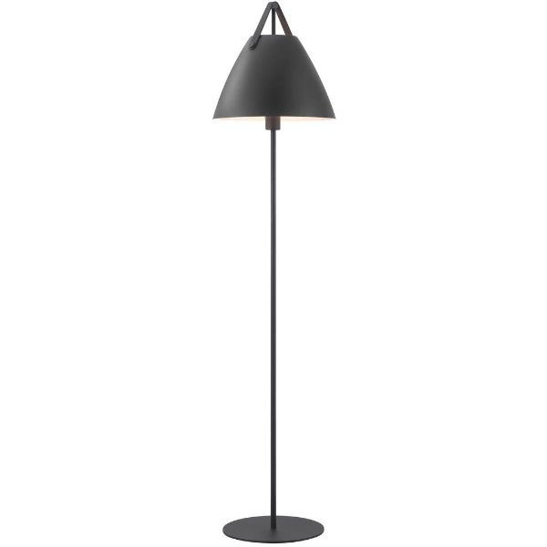 skandynawska lampa podłogowa czarna