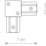 Łącznik L - Profile L-connector - czarny - 1