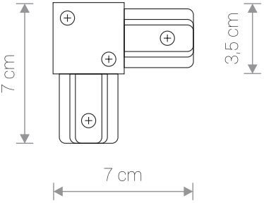 Łącznik L - Profile L-connector - czarny - 1