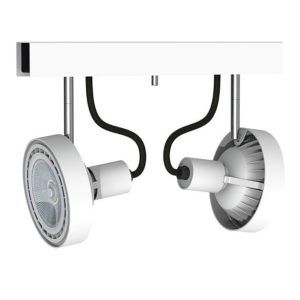 Lampa sufitowa Cross - dwa białe reflektory