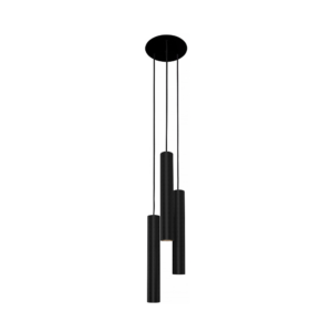 Czarna lampa wisząca Eye L - metalowe tuby, nowoczesna