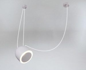 Lampa wisząca z efektownym kloszem Dobo - biała