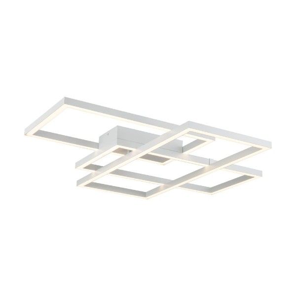 Biała lampa sufitowa Line - geometryczna forma, LED