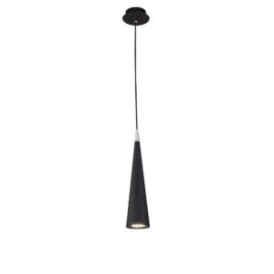 Czarna lampa wisząca Nevill - stożek, nowoczesna