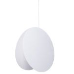 minimalistyczna biała lampa wisząca