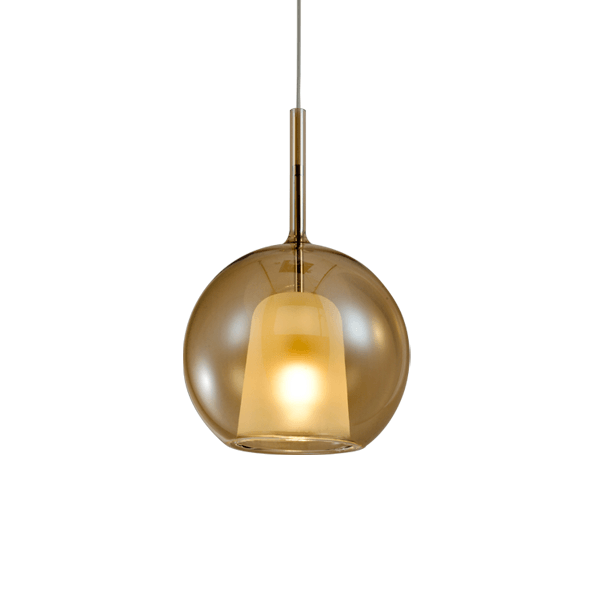 bursztynowa lampa kula
