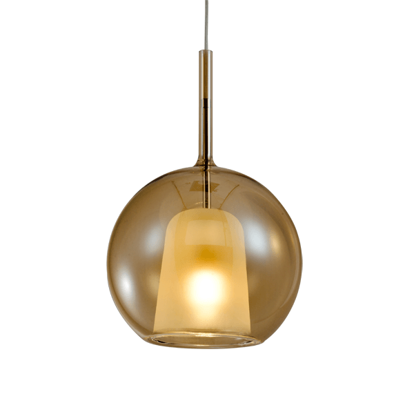bursztynowa lampa kula wisząca