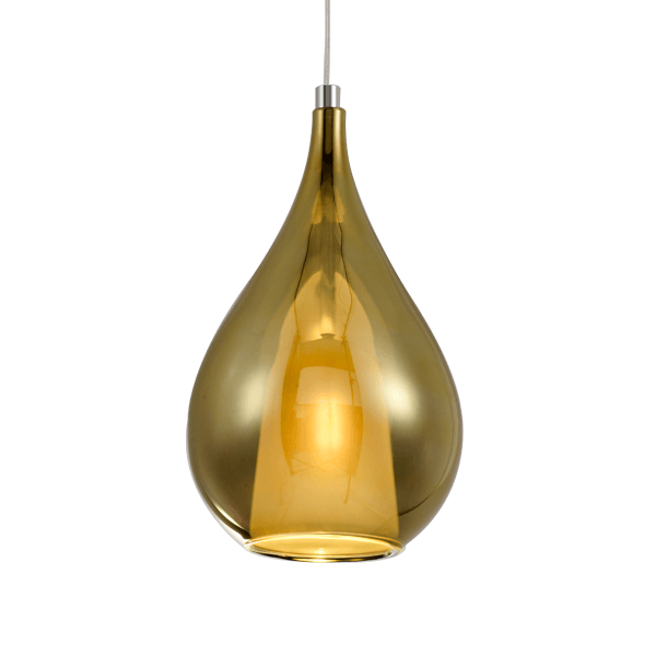 lampa wisząca złota szklana