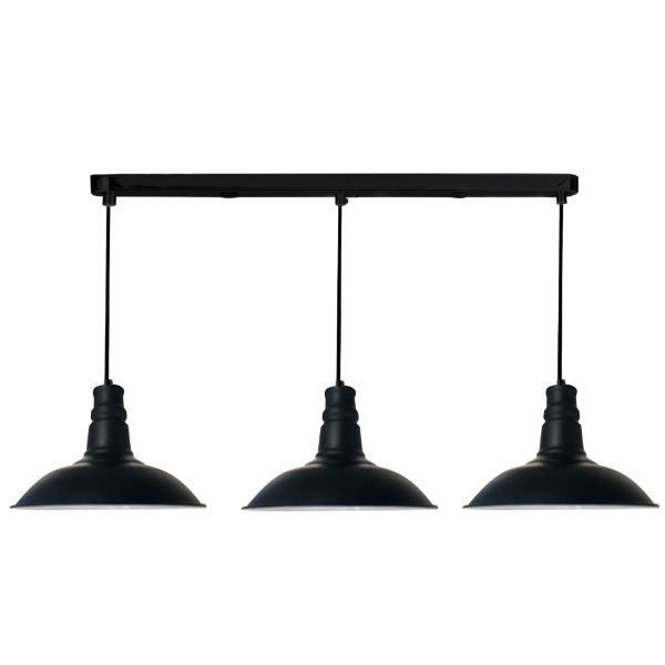 lampa wisząca czarne klosze styl retro