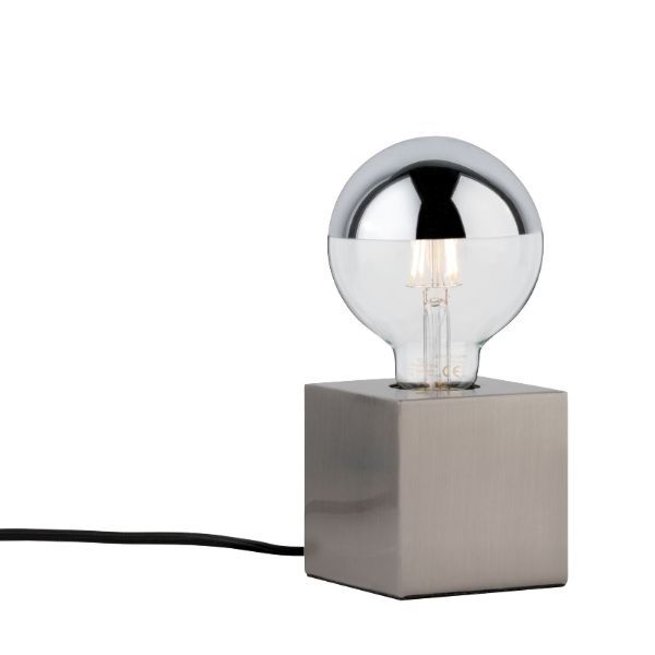 Srebrna lampa stołowa Kura - nowoczesna