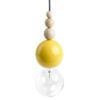 Lampa żarówkowa Loft Bala z ozdobnymi kulkami - żółta