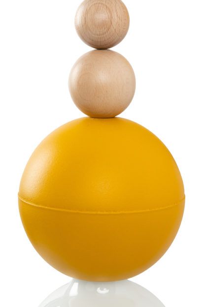 Lampa żarówkowa Loft Bala z ozdobnymi kulkami - żółta matowa