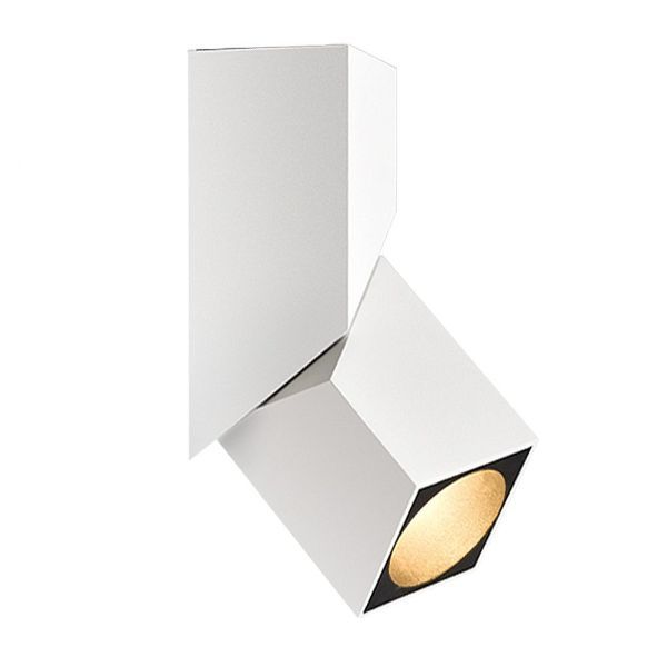 Biała lampa sufitowa Block - nowoczesna, LED