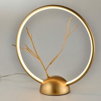 złota lampa okręg ledowy