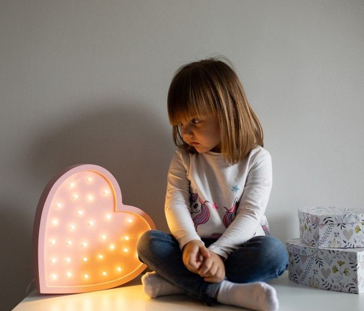 lampka serce dla dziewczynki