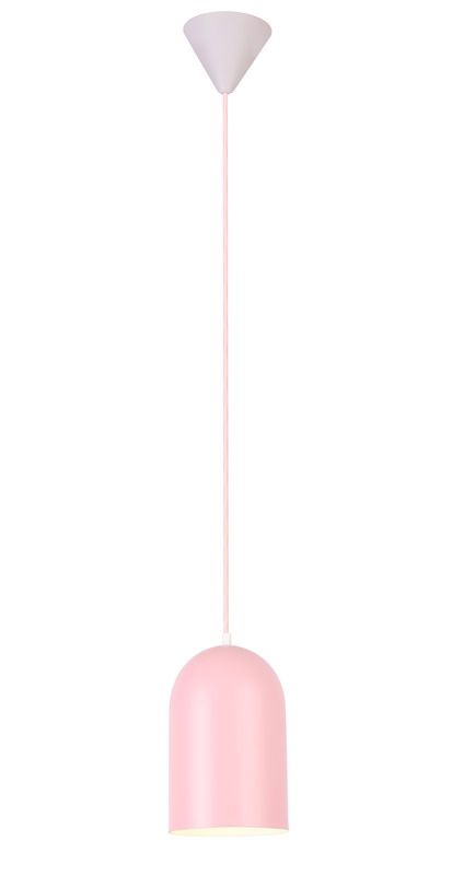różowa lampa wisząca