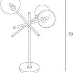 Lampa stołowa 3 kule Lollipop - czarna - 1