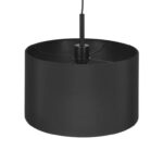 Lampa wisząca Simone czarny abażur - do salonu