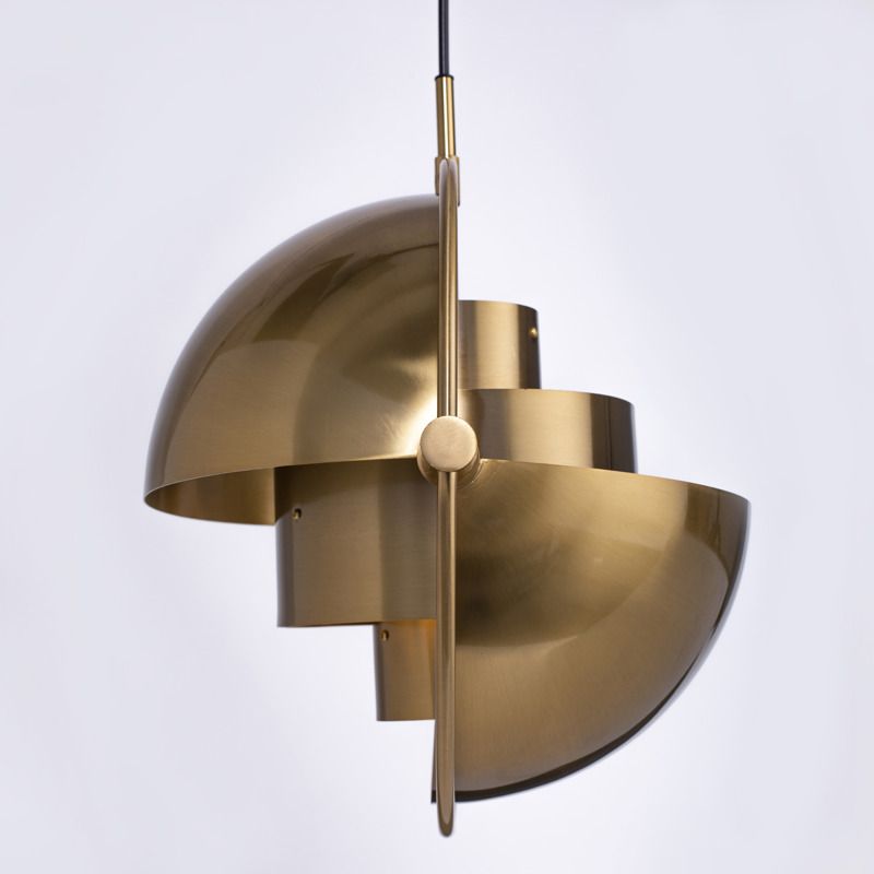 Dekoracyjna lampa wisząca Mobile - złota mosiężna - 1