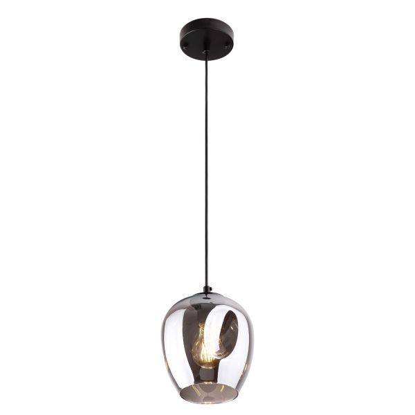 lampa z szarego błyszczącego szkła