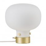 szklana lampa stołowa z włącznikiem