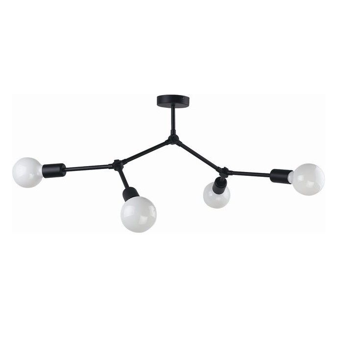 czarna lampa sufitowa molekularna