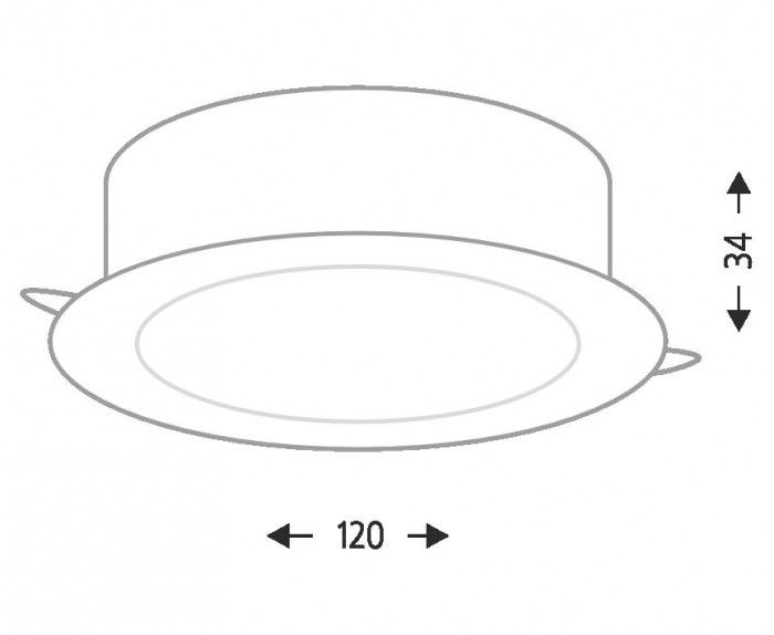 Nowoczesne oczko podtynkowe Tottori LED - białe - 1