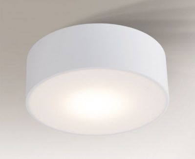 Okrągły biały plafon Zama - mały, LED