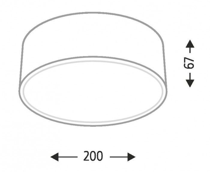 Okrągły biały plafon Zama - mały, LED - 1