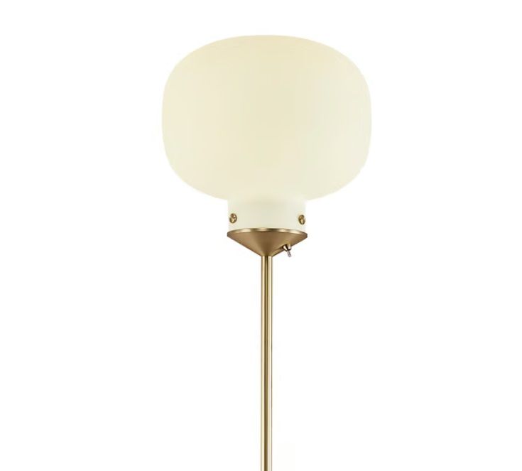 Złota lampa podłogowa z włącznikiem dotykowym Raito