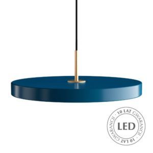 OUTLET Granatowa lampa wisząca - płaska Asteria LED