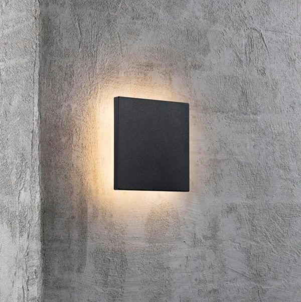 Kwadratowy kinkiet Artego Square - Nordlux - czarny, LED, IP54 - 1