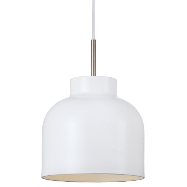 biała lampa wisząca skandynawska
