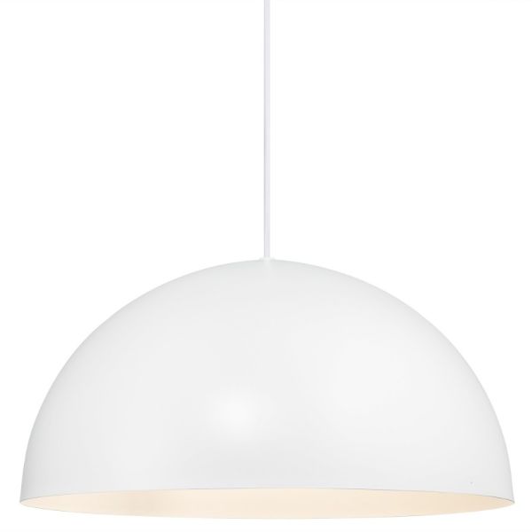 Lampa w stylu skandynawskim do salonu - Ellen - biały klosz