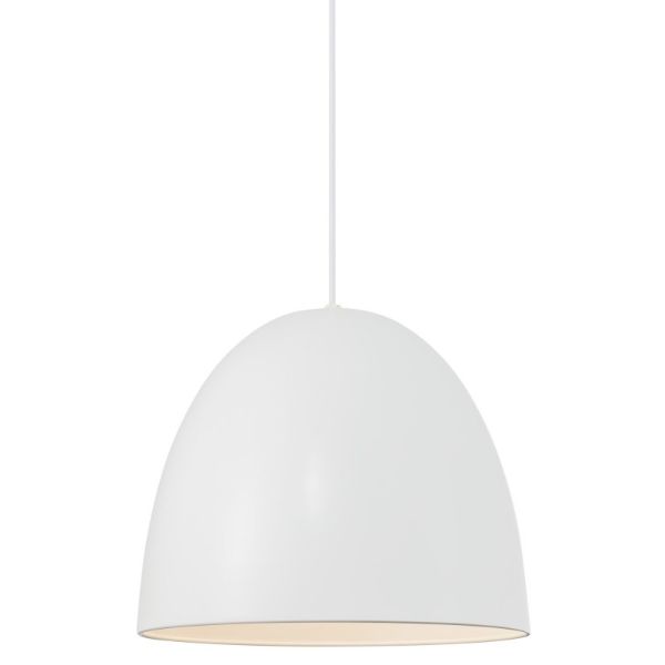 Biała lampa wisząca Alexander - Nordlux - głęboki klosz