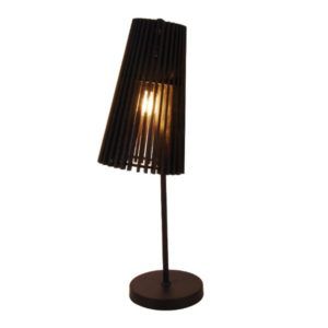 Drewniana lampa stołowa Osaka - czarna