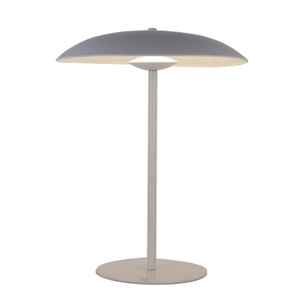 lampa stołowa z szerokim kloszem nowoczesna
