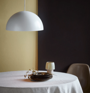 Lampa w stylu skandynawskim do salonu - Ellen - biały klosz