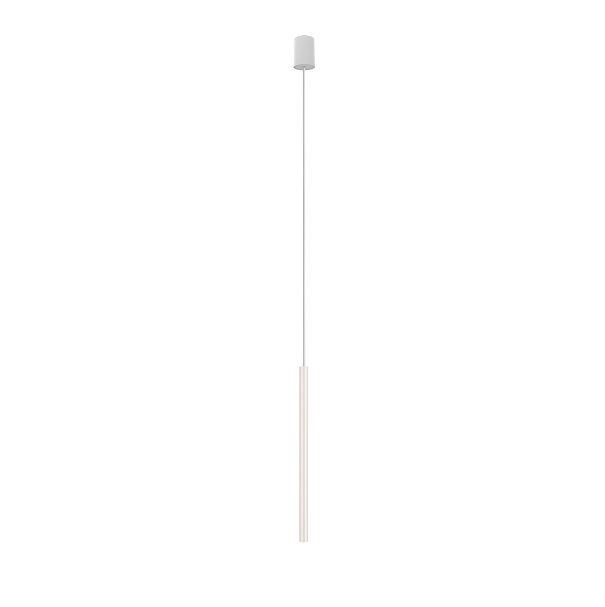 Biała nowoczesna lampa wisząca Laser - klosz 49cm