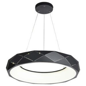 Czarna geometryczna lampa do salonu Reus- LED