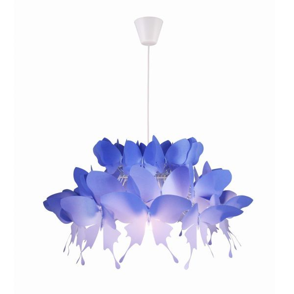 niebieska lampa dziecięca motyle