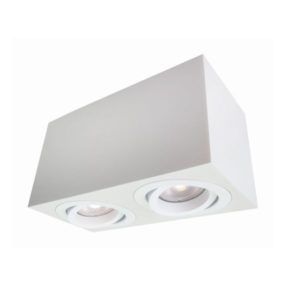 Biała lampa sufitowa Lyon - regulowane oczka