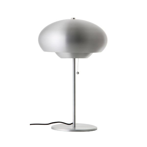 nowoczesna srebrna lampa stołowa