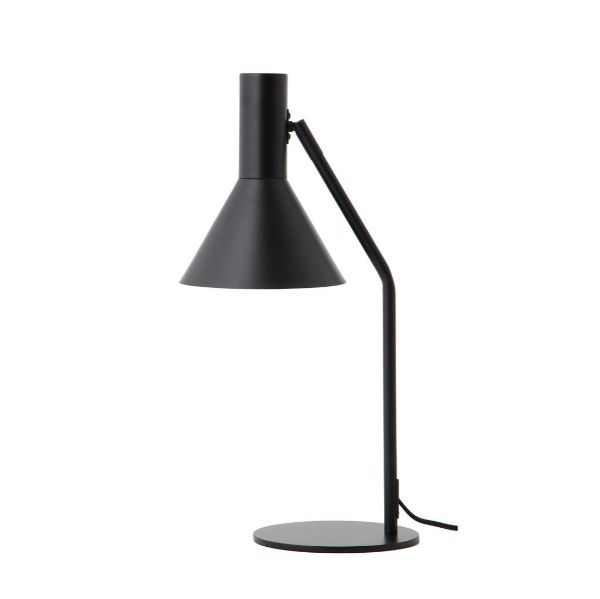 Czarna lampa biurkowa Lyss - nowoczesna