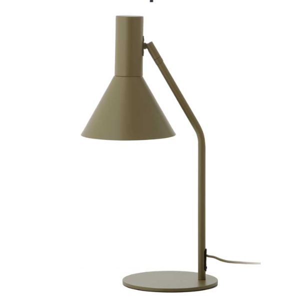 Nowoczesna lampa biurkowa Lyss - zielona, regulowany klosz