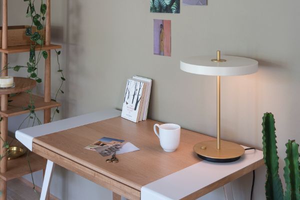 Lampa stołowa Asteria - LED, perłowa biel - 3