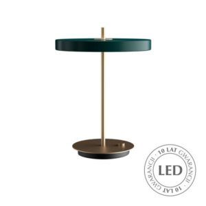 Elegancka lampa stołowa Asteria - ciemna zieleń, LED